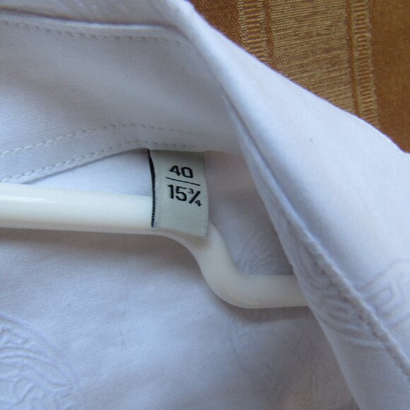 Versace Classic Men's Long Sleeve Shirt Cotton Size 40-15 3/4,made in Italy - Picture 5 of 10